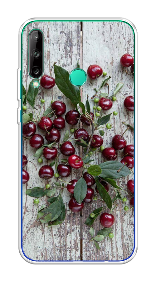 

Чехол на Honor 9C/Huawei P40 Lite E/Y7p "Вишня", Бордовый;зеленый;серый, 612450-1