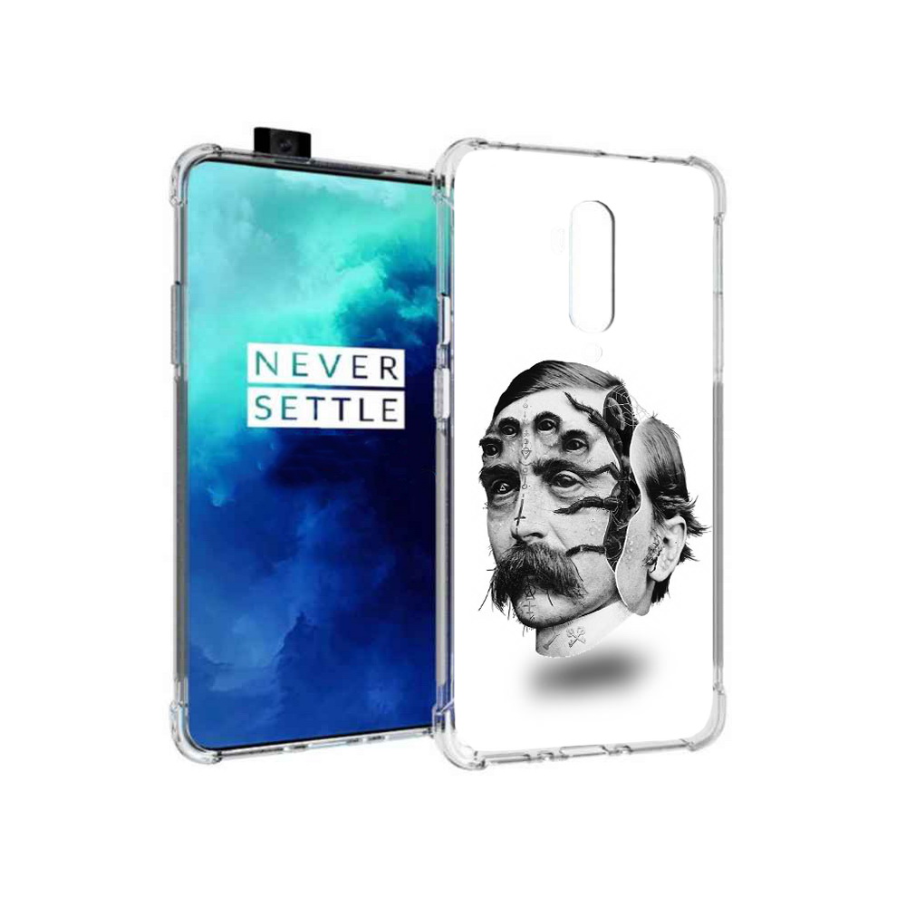 

Чехол MyPads Tocco для OnePlus 7T Pro страшное лицо мужчины (PT139735.142.629), Прозрачный, Tocco