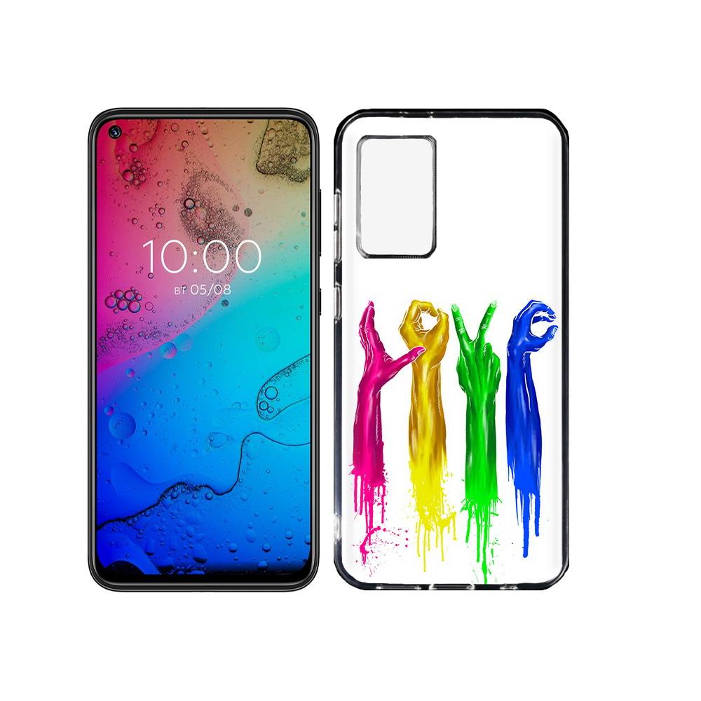 

Чехол MyPads Tocco для BQ Aurora яркие руки love, Прозрачный, Tocco