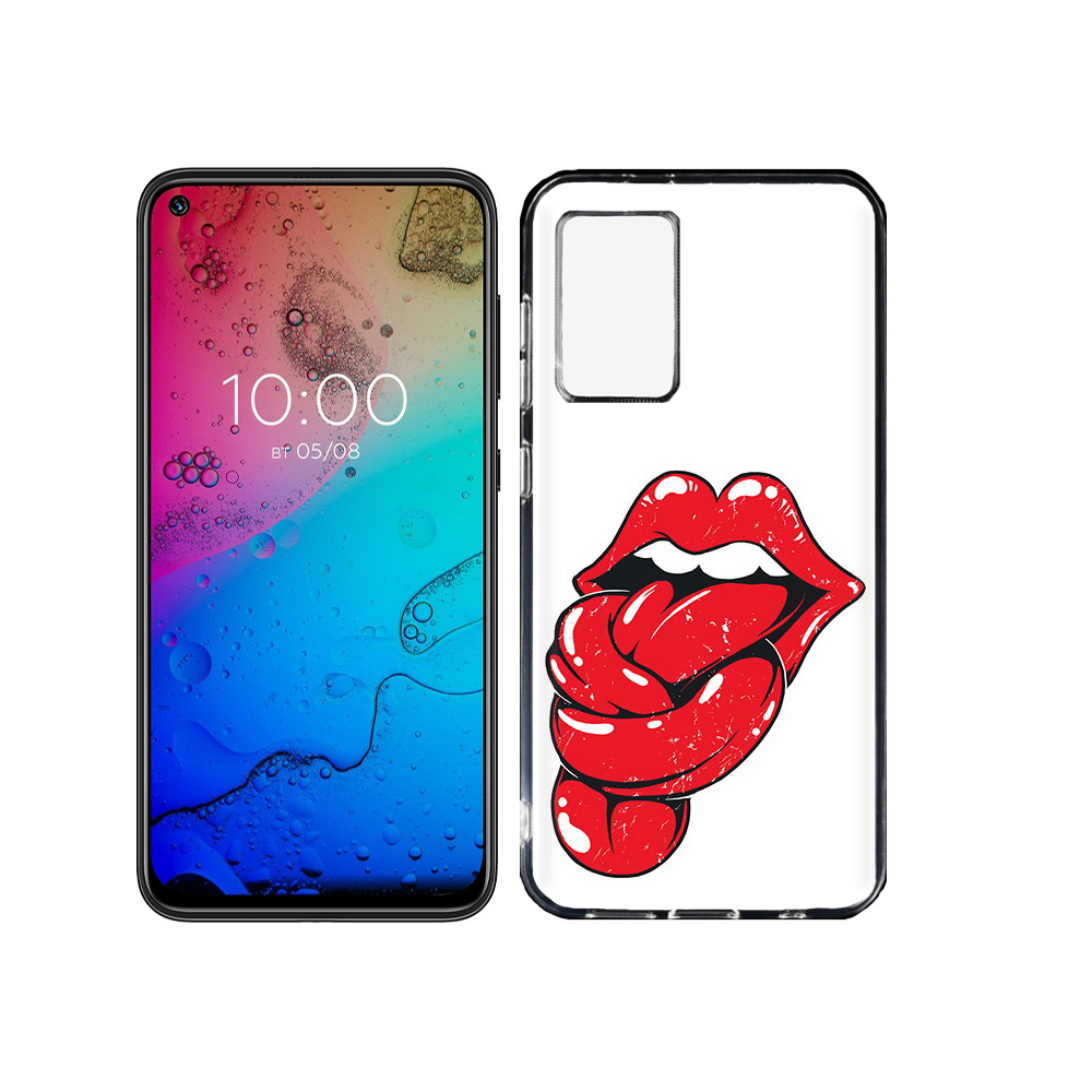 

Чехол MyPads Tocco для BQ Aurora яркие губы с языком, Прозрачный, Tocco