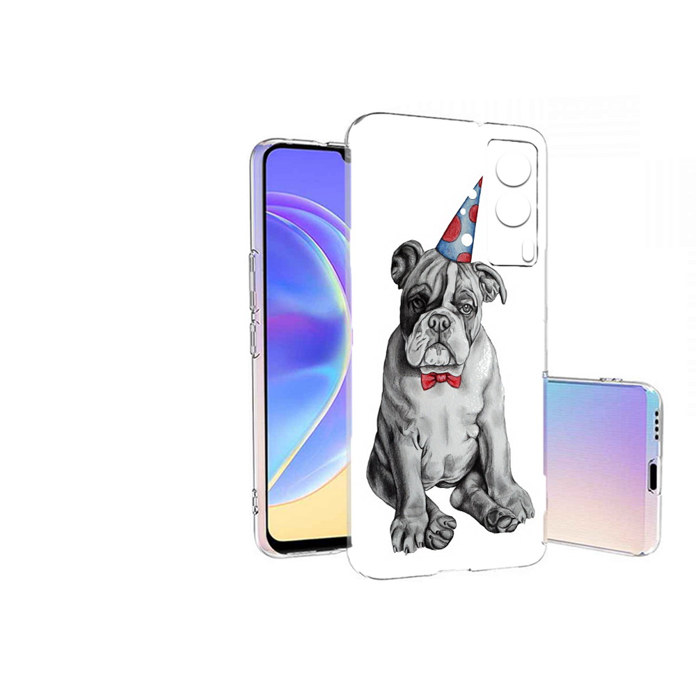 

Чехол MyPads Tocco для Vivo V21E праздничный щенок (PT161736.380.554), Прозрачный, Tocco