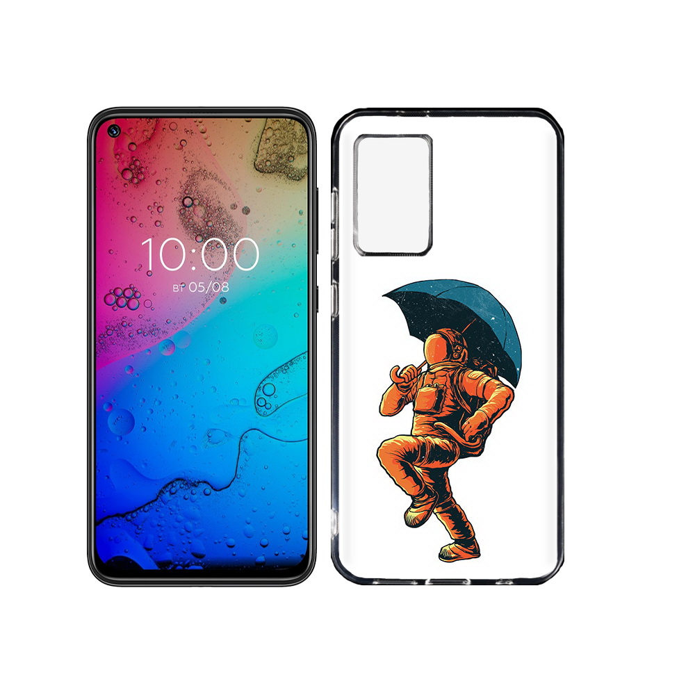 

Чехол MyPads Tocco для BQ Aurora шагающий космонавт с зонтом, Прозрачный, Tocco
