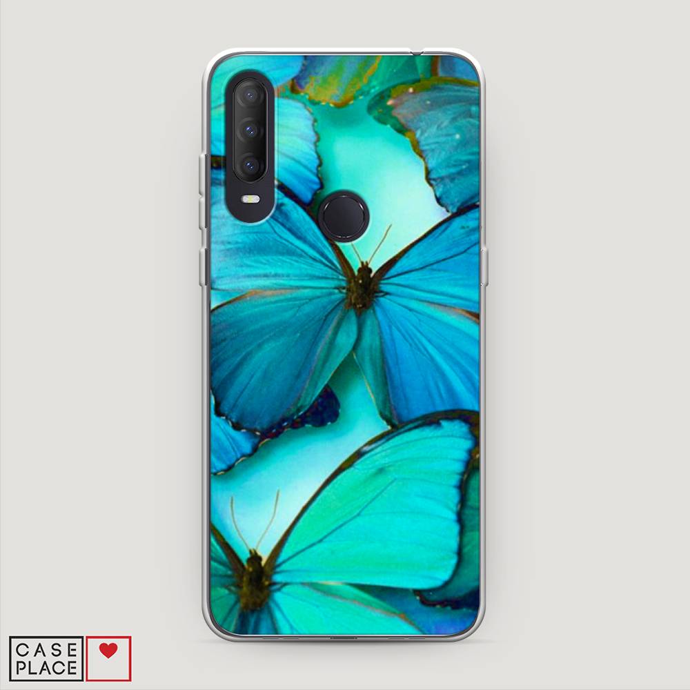 фото Силиконовый чехол "неоновые бабочки" на alcatel 1s (2020) awog