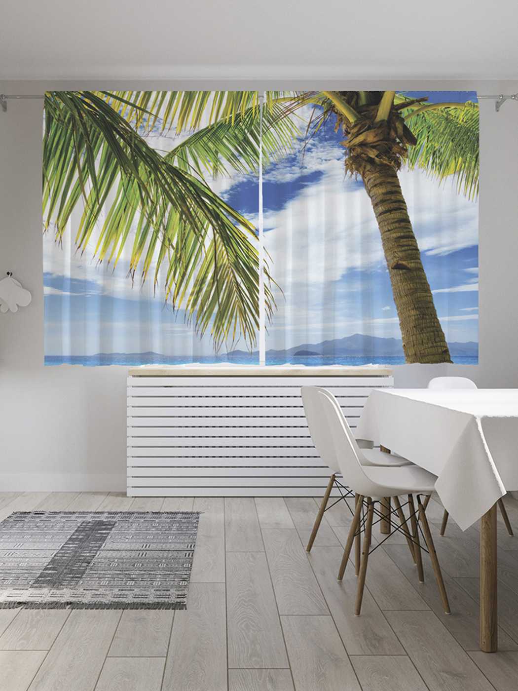 

Классические шторы JoyArty "Взрослая пальма", серия Oxford DeLux, 2 полотна 145x180 см, Взрослая пальма