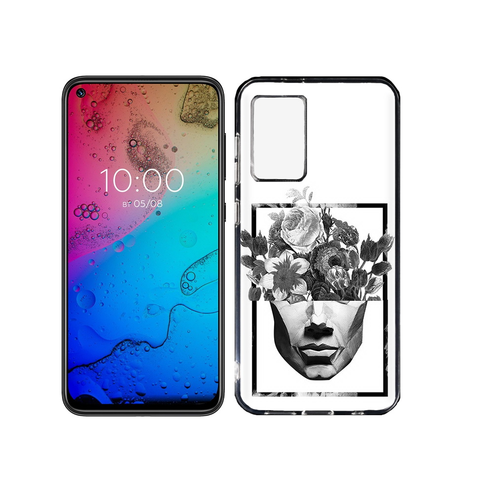 

Чехол MyPads Tocco для BQ Aurora черно белая ваза в абстракции, Прозрачный, Tocco