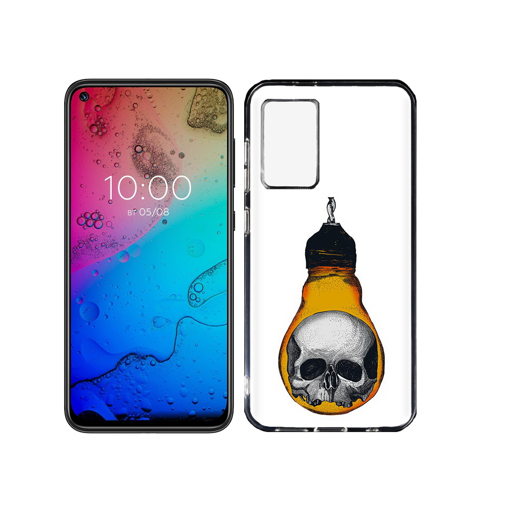 Чехол MyPads Tocco для BQ Aurora череп в лампочке