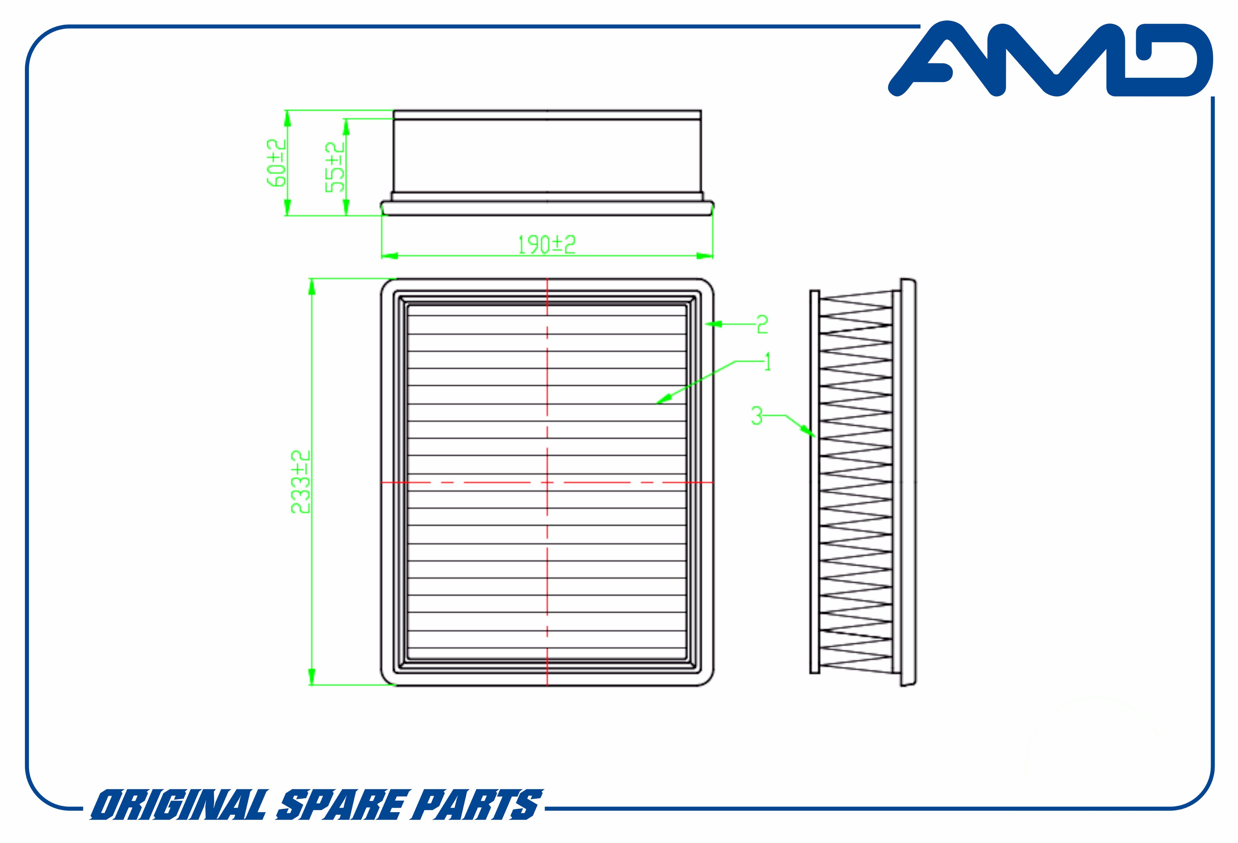 

Фильтр Воздушный Amd Amdfa519 /1109110xkz1da/ Haval (F7) (1,5) (2,0) (2019-) AMD арт. AMDF