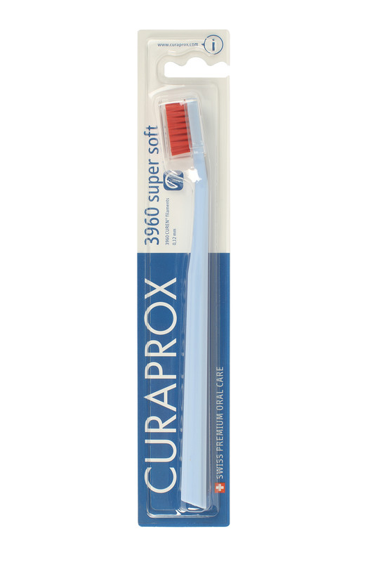 Зубная щетка Curaprox supersoft, d 0,12 мм, светло-голубая курапрокс зубная щетка супер софт d 12мм 1