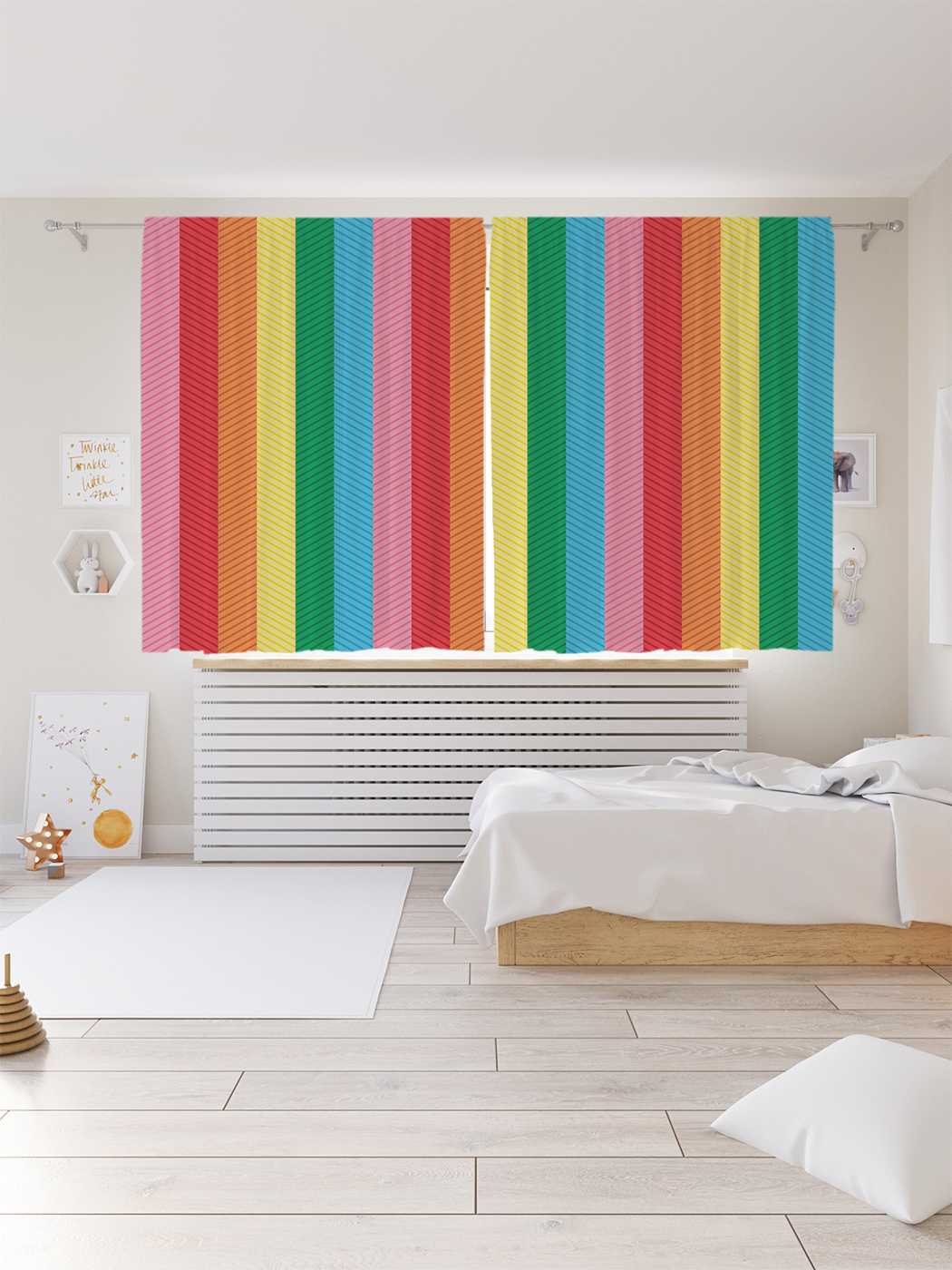 

Классические шторы JoyArty "Рельефные полосы", серия Oxford DeLux, 2 полотна 145x180 см, Рельефные полосы