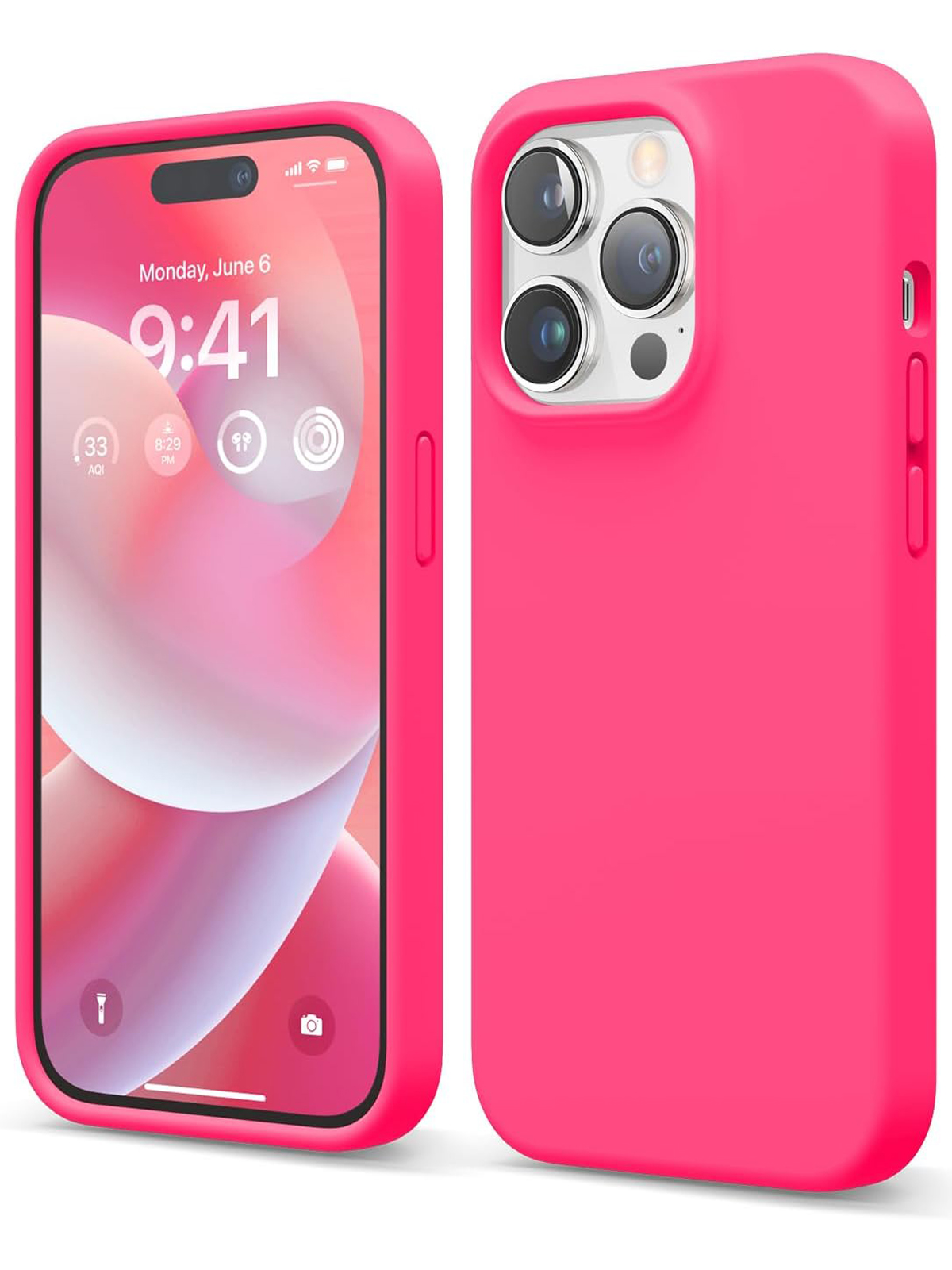 

Чехол Elago для iPhone 14 Pro Max силиконовый Iced Red, Розовый
