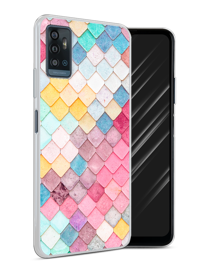 

Чехол Awog на ZTE Blade A71 / ЗТЕ Блэйд A71 "Нежные ромбики", Разноцветный, 134450-4