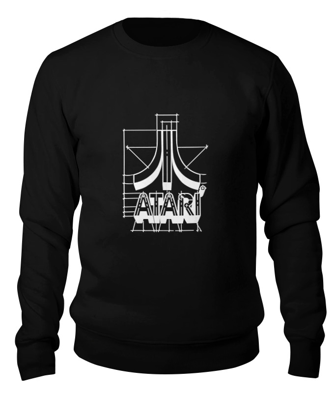 

Свитшот унисекс Printio Логотип атари - atari logo черный S, Логотип атари - atari logo