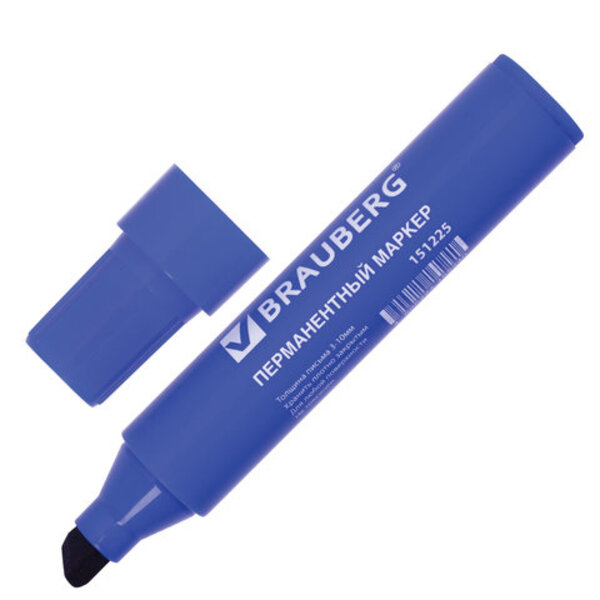 

Маркер перманентный BRAUBERG JUMBO 10 шт 10 шт, Синий