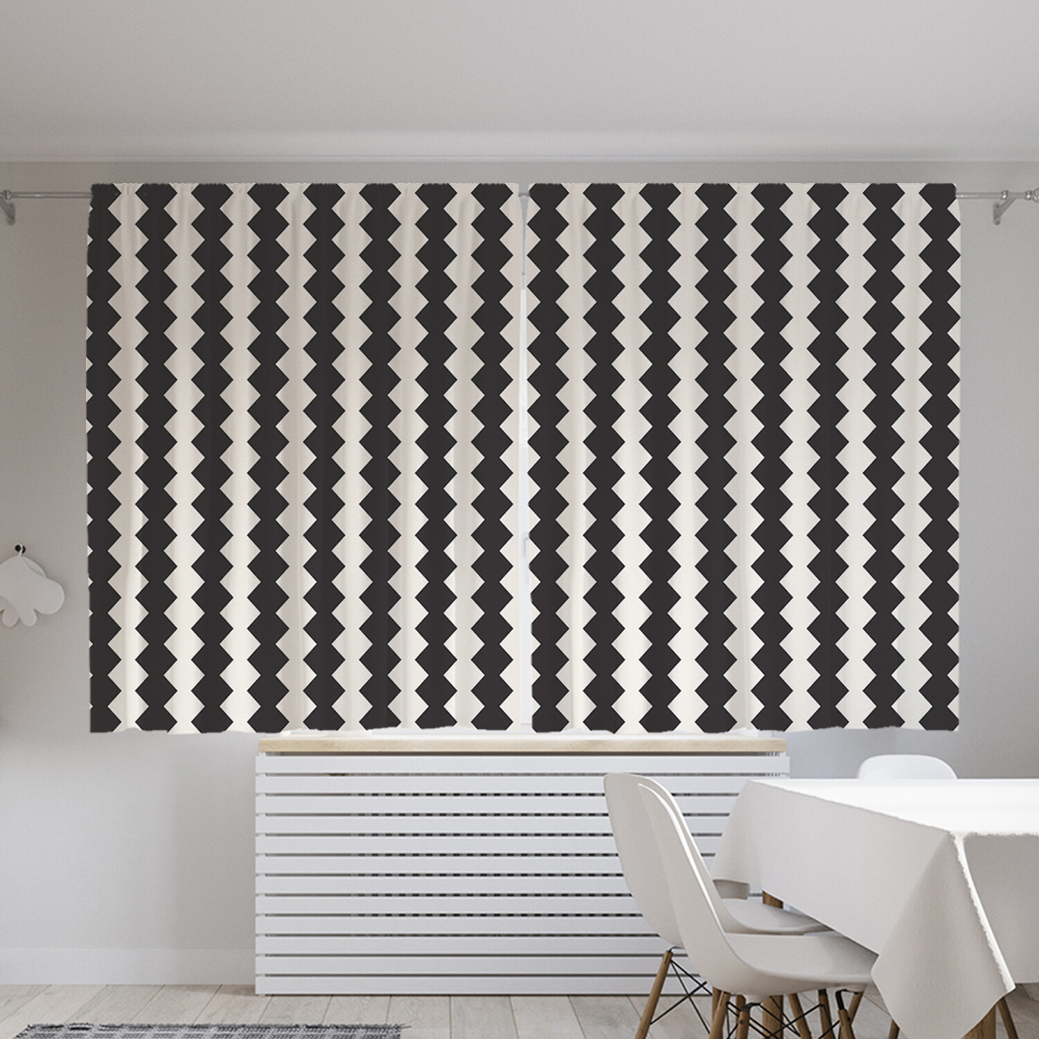 

Классические шторы JoyArty "Полосы ромбами", серия Oxford DeLux, 2 полотна 145x180 см, Полосы ромбами