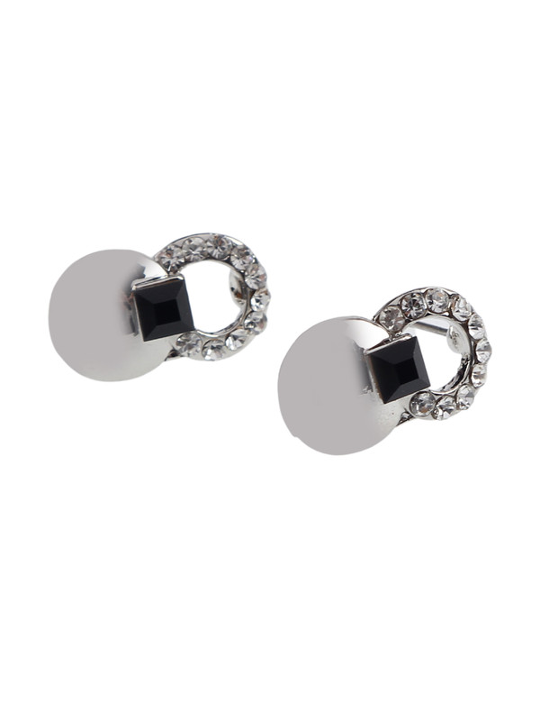 

Серьги пусеты из бижутерного сплава Bijoux Land AE25699, стекло/стразы, AE25699