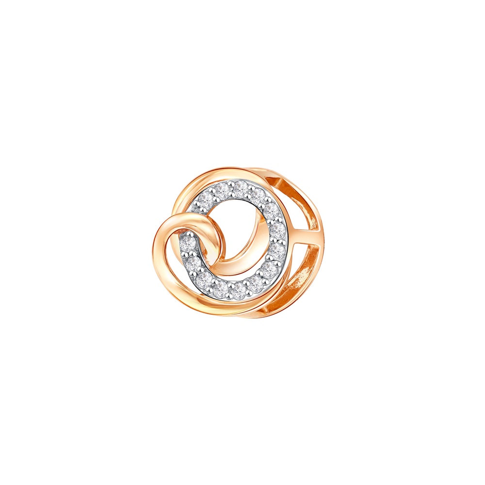

Бегунок из красного золота 585Gold 303003250, фианит, 303003250