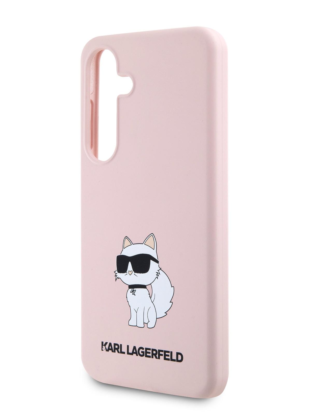 Чехол Karl Lagerfeld для Galaxy S24+ с эффектом Soft touch NFT Choupette Hard Pink