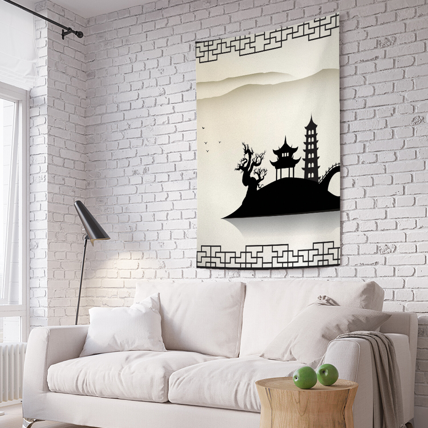 

Вертикальное фотопанно на стену JoyArty Китайская пагода на острове 150x200 см, Китайская пагода на острове