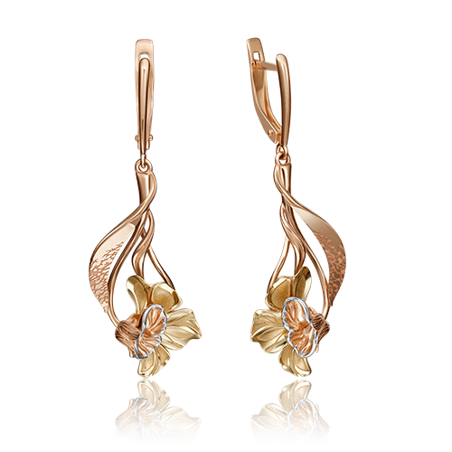 

Серьги подвески из золота PLATINA jewelry 02-4261, 02-4261
