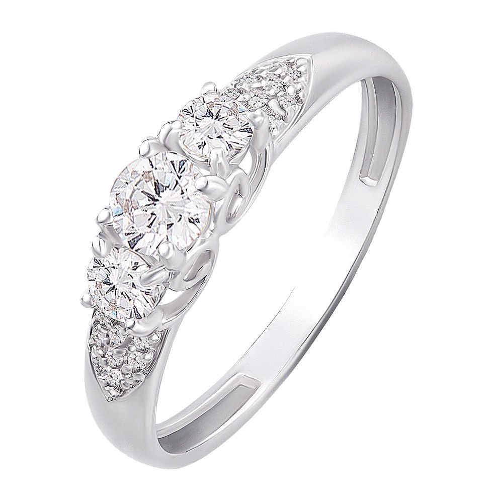 

Кольцо из серебра р.  585Gold 701004087, фианит, 701004087
