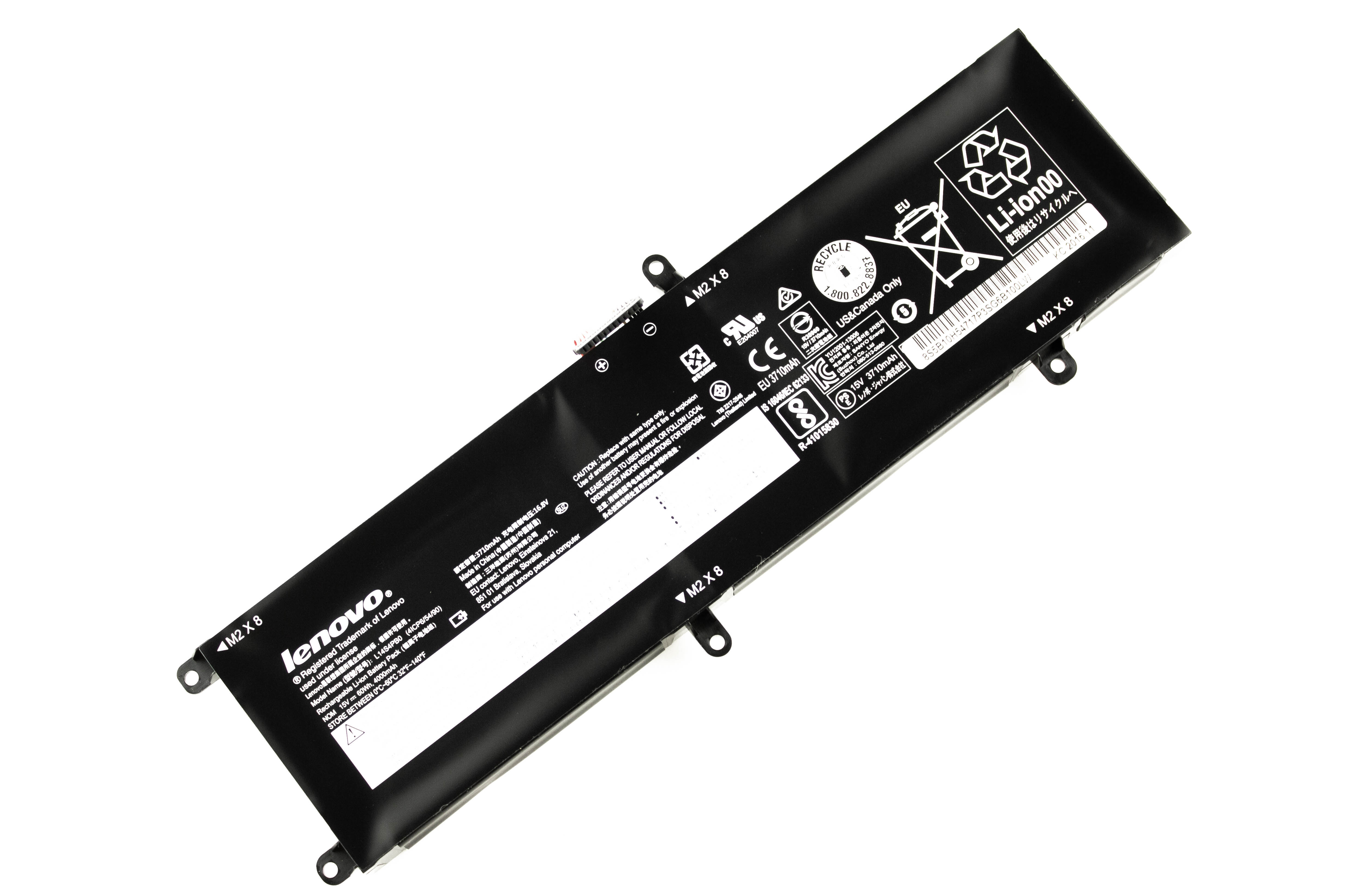 

Аккумулятор для ноутбука Lenovo 14-ISK 15-ISK Series (15V 4000mAh) ORG L14M4PB0 L14S4PB0