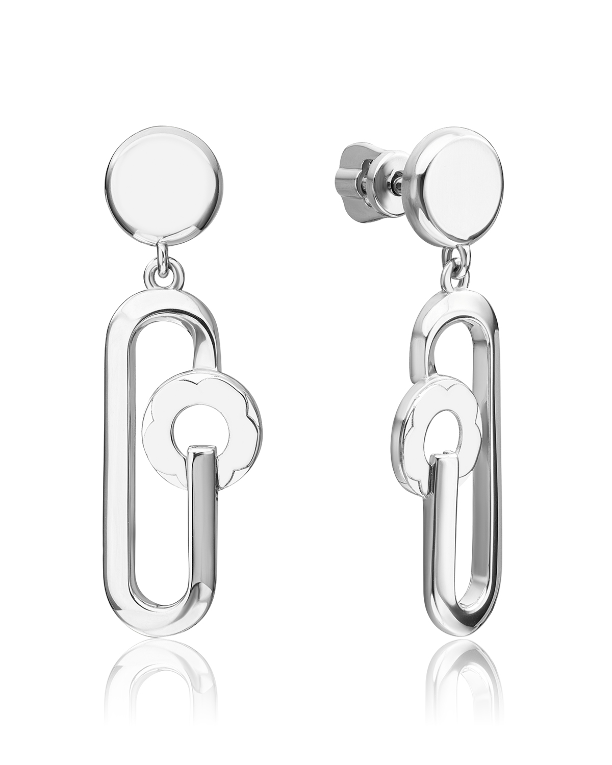 

Серьги подвески из белого золота PLATINA jewelry 02-5003-00, 02-5003-00