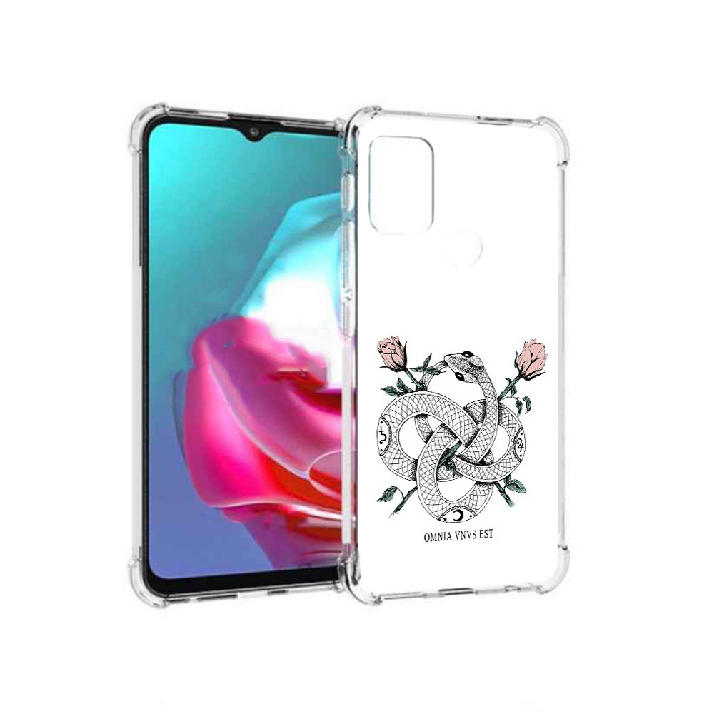 

Чехол MyPads Tocco для Motorola Moto G нарисованная змея абстракция (PT227061.346.502), Прозрачный, Tocco