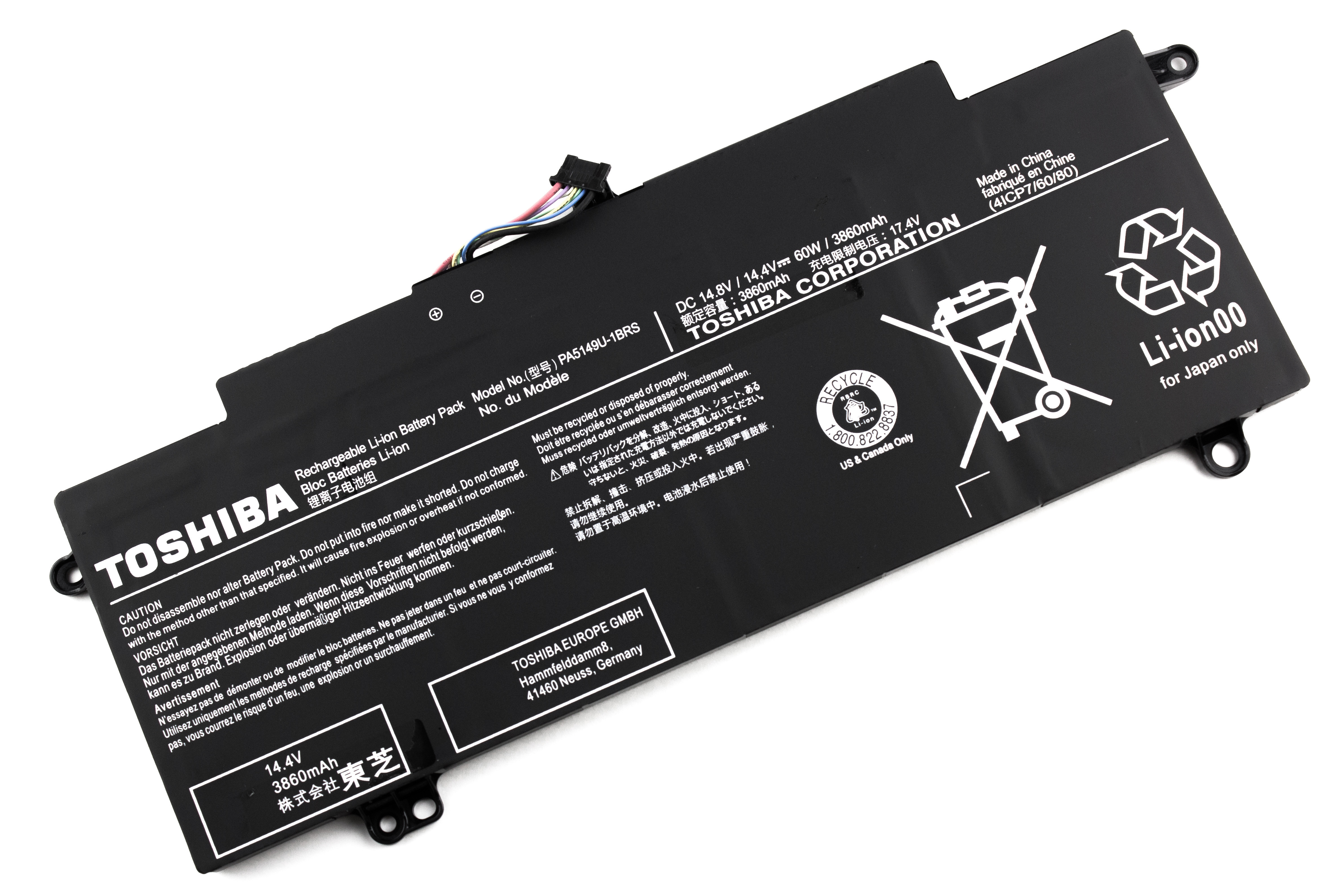 

Аккумулятор для ноутбука Toshiba Tecra Z40 (14.4V 3860mAh) ORG PA5149U