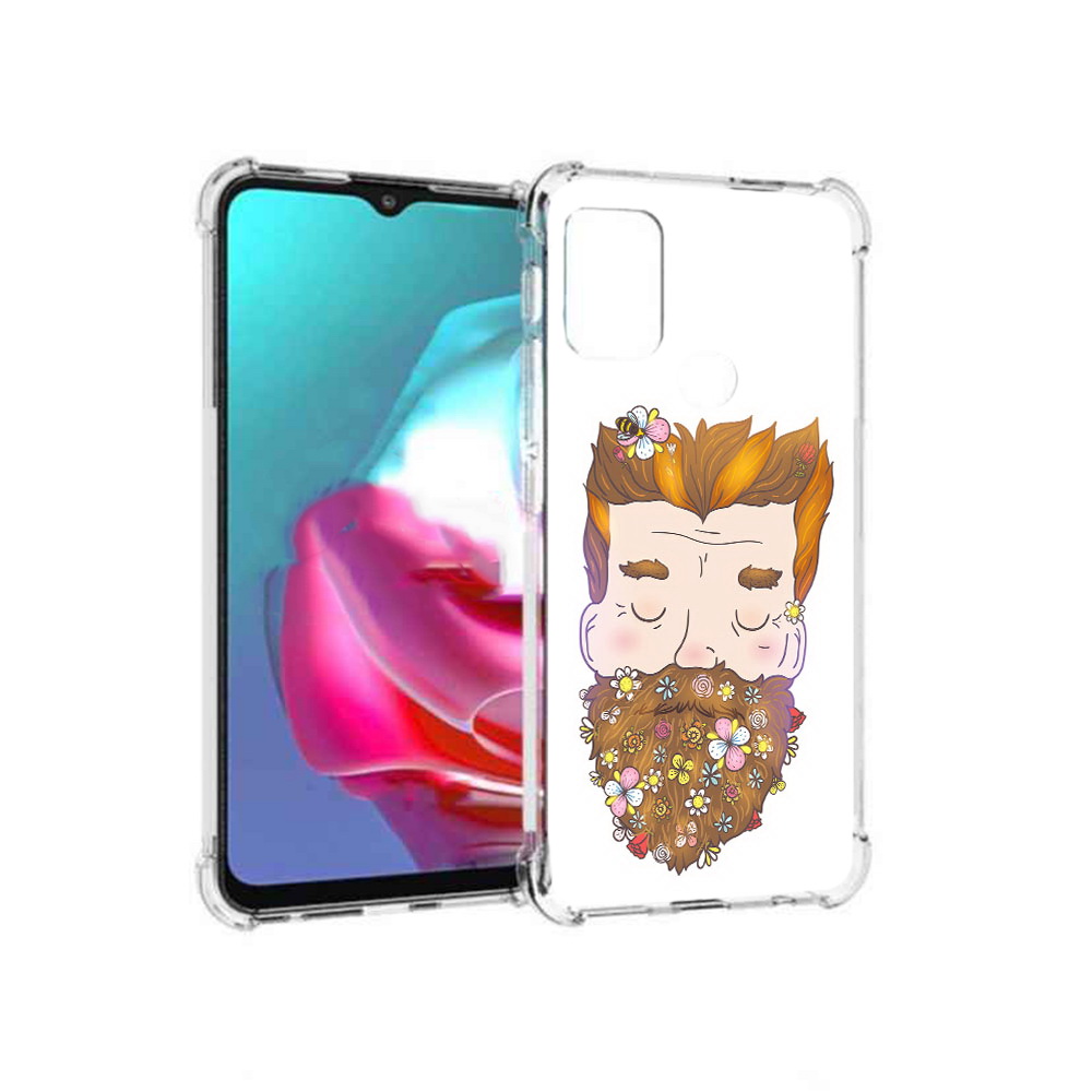 

Чехол MyPads Tocco для Motorola Moto G мужчина с цветами в бороде (PT227061.346.489), Прозрачный, Tocco