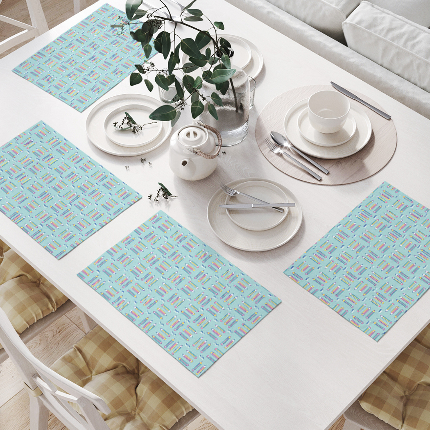 

Комплект салфеток JoyArty "Разноцветные карандаши" (32х46 см, 4 шт.), Голубой, Разноцветные карандаши