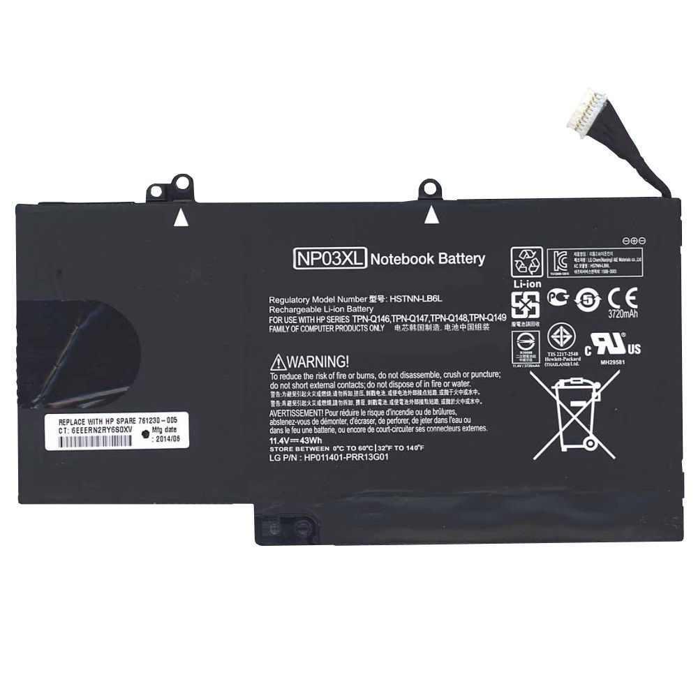 

Аккумулятор для ноутбука HP 13-a000 (11.4V 43Wh) 760944-421 761230-005 HSTNN-LB6L