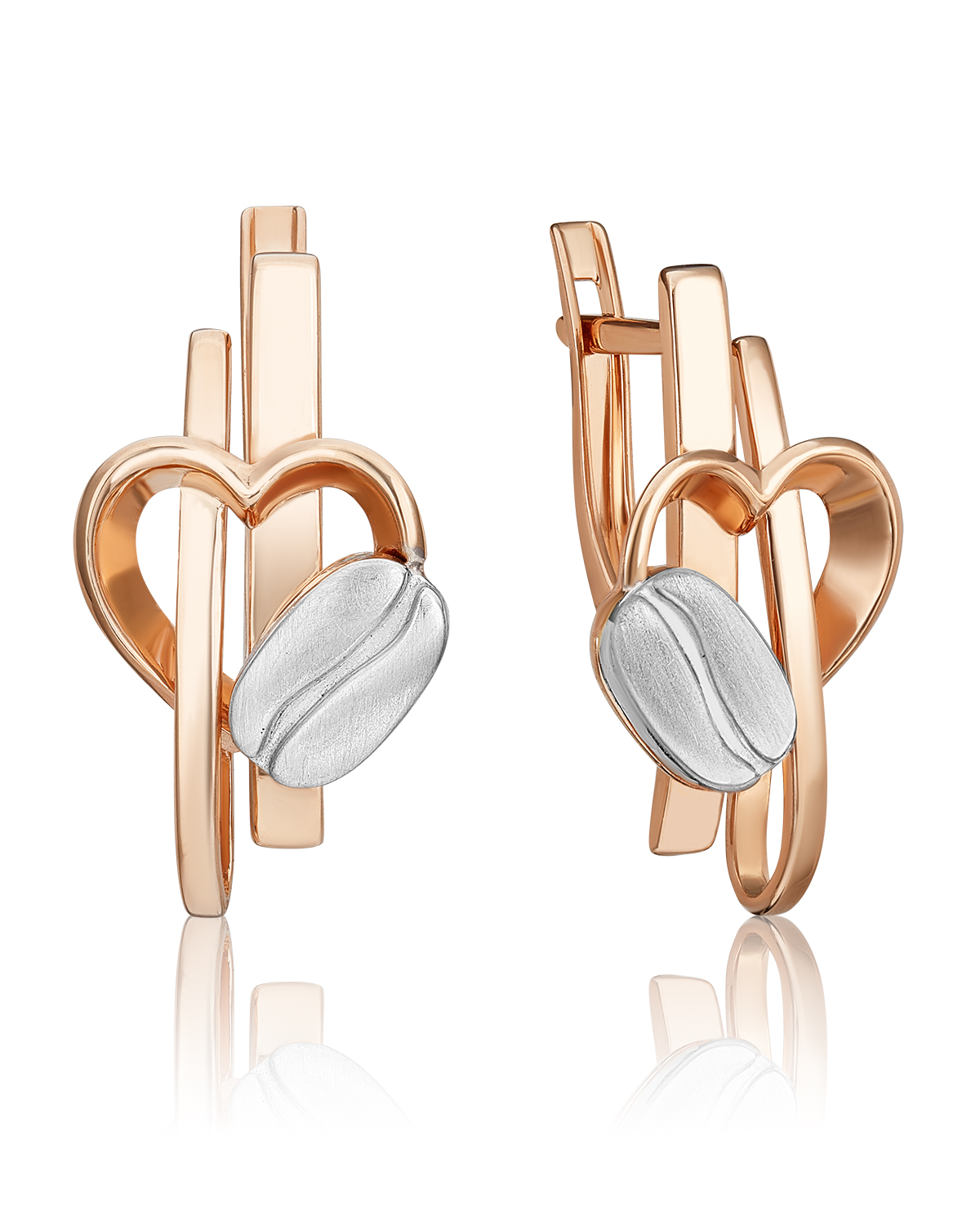 

Серьги из красного золота/белого золота PLATINA jewelry 02-4908-00, 02-4908-00