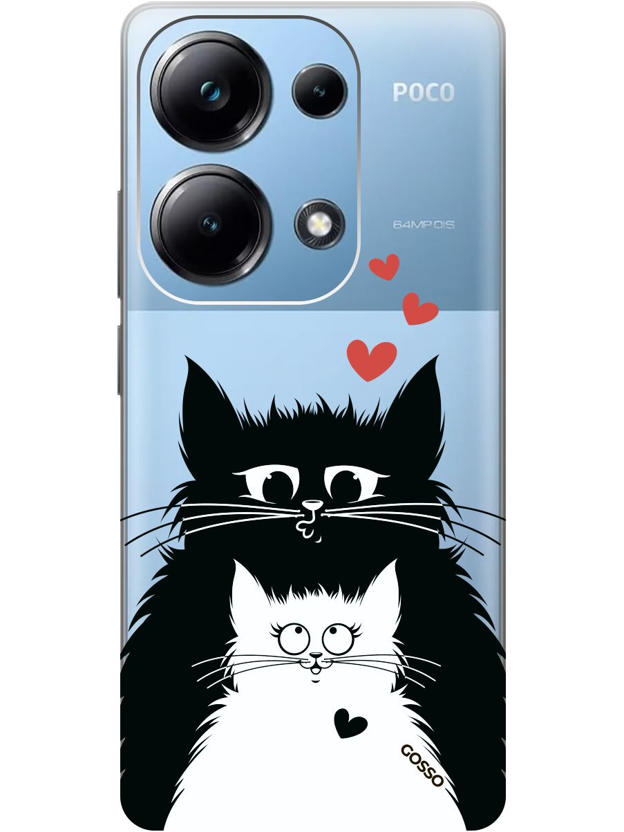 

Чехол на Xiaomi Redmi Note 13 Pro 4G / Poco M6 Pro 4G "Cats in Love" прозрачный, Прозрачный;белый;красный;черный, 20012096