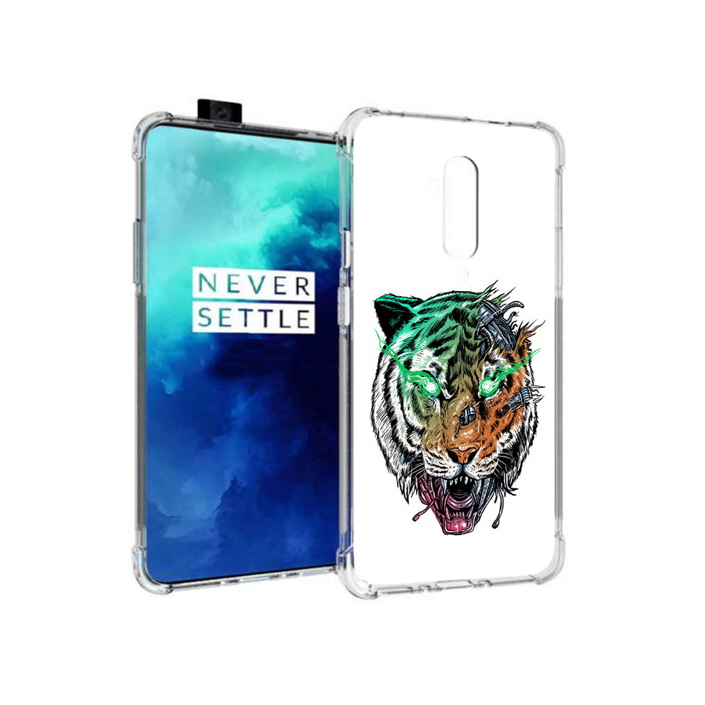 

Чехол MyPads Tocco для OnePlus 7T Pro робо-тигр (PT139735.142.584), Прозрачный, Tocco