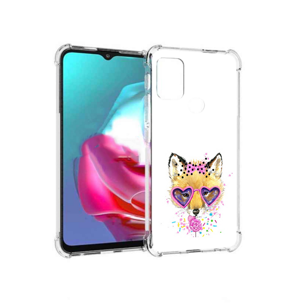 

Чехол MyPads Tocco для Motorola Moto G лисенок с бантиком (PT227061.346.441), Прозрачный, Tocco
