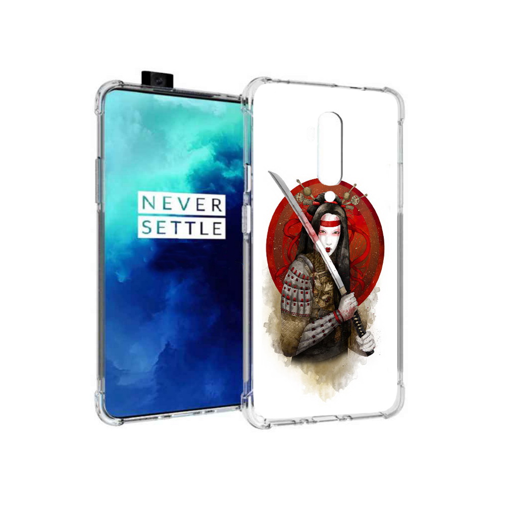 

Чехол MyPads Tocco для OnePlus 7T Pro рисованная девушка с катаной (PT139735.142.580), Прозрачный, Tocco