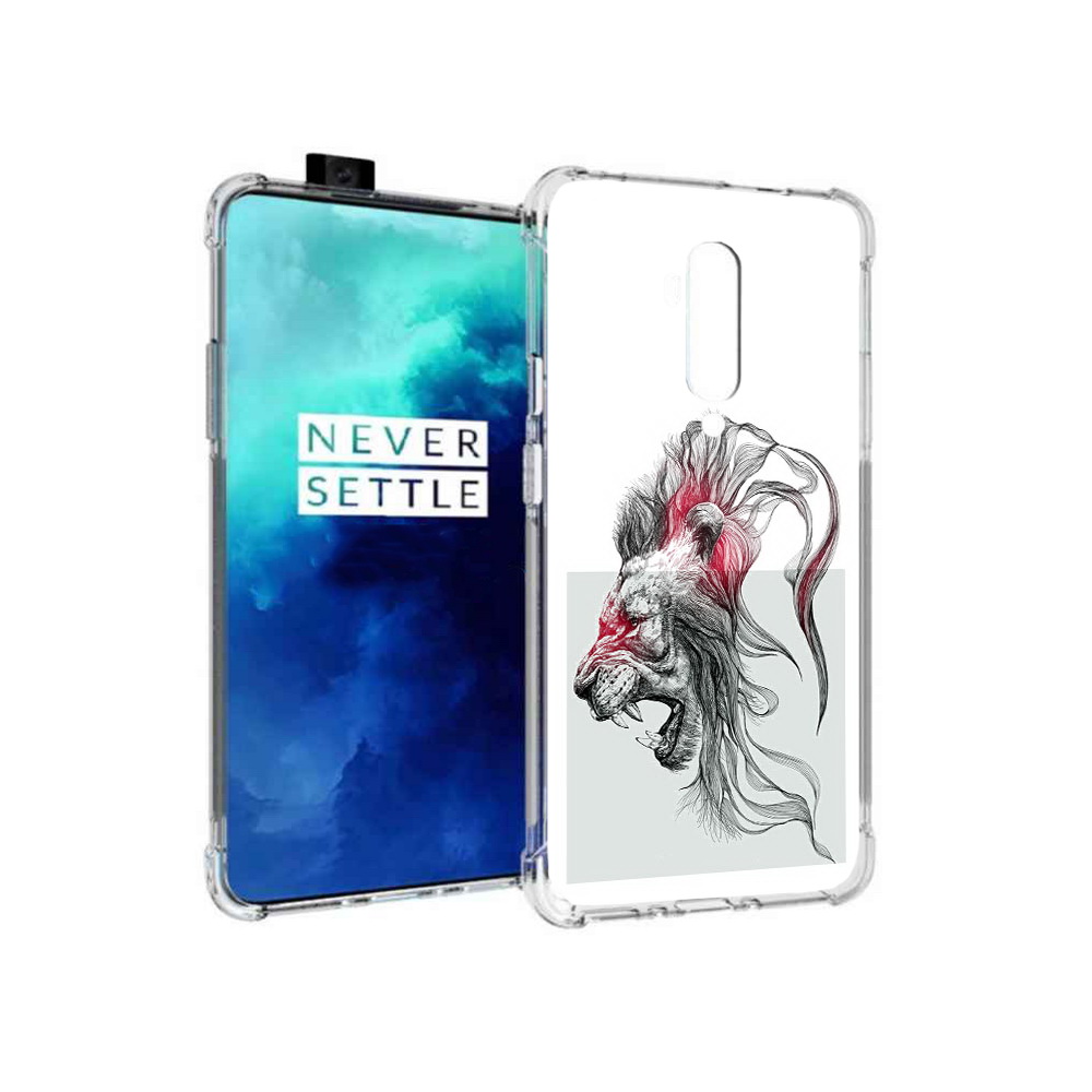 

Чехол MyPads Tocco для OnePlus 7T Pro разъяренный лев (PT139735.142.576), Прозрачный, Tocco