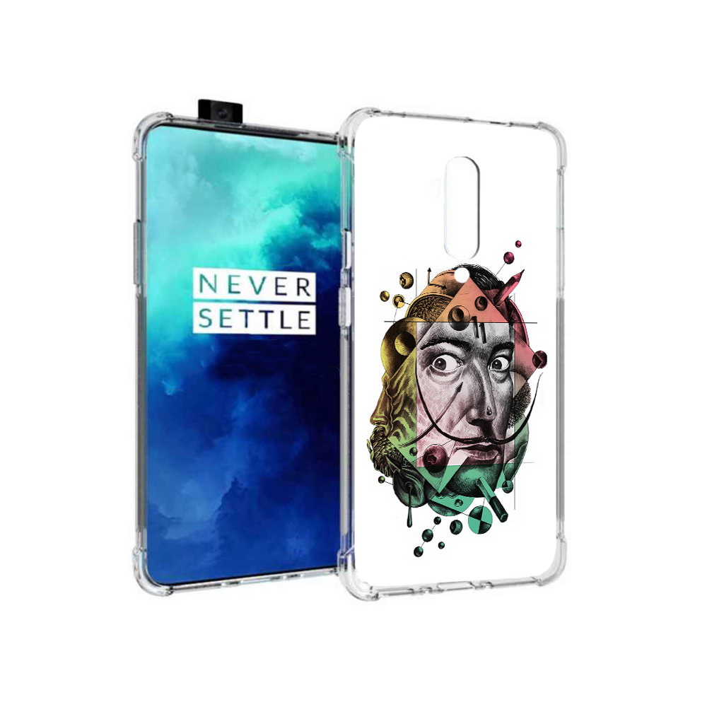 

Чехол MyPads Tocco для OnePlus 7T Pro разноцветное лицо абстракция (PT139735.142.570), Прозрачный, Tocco