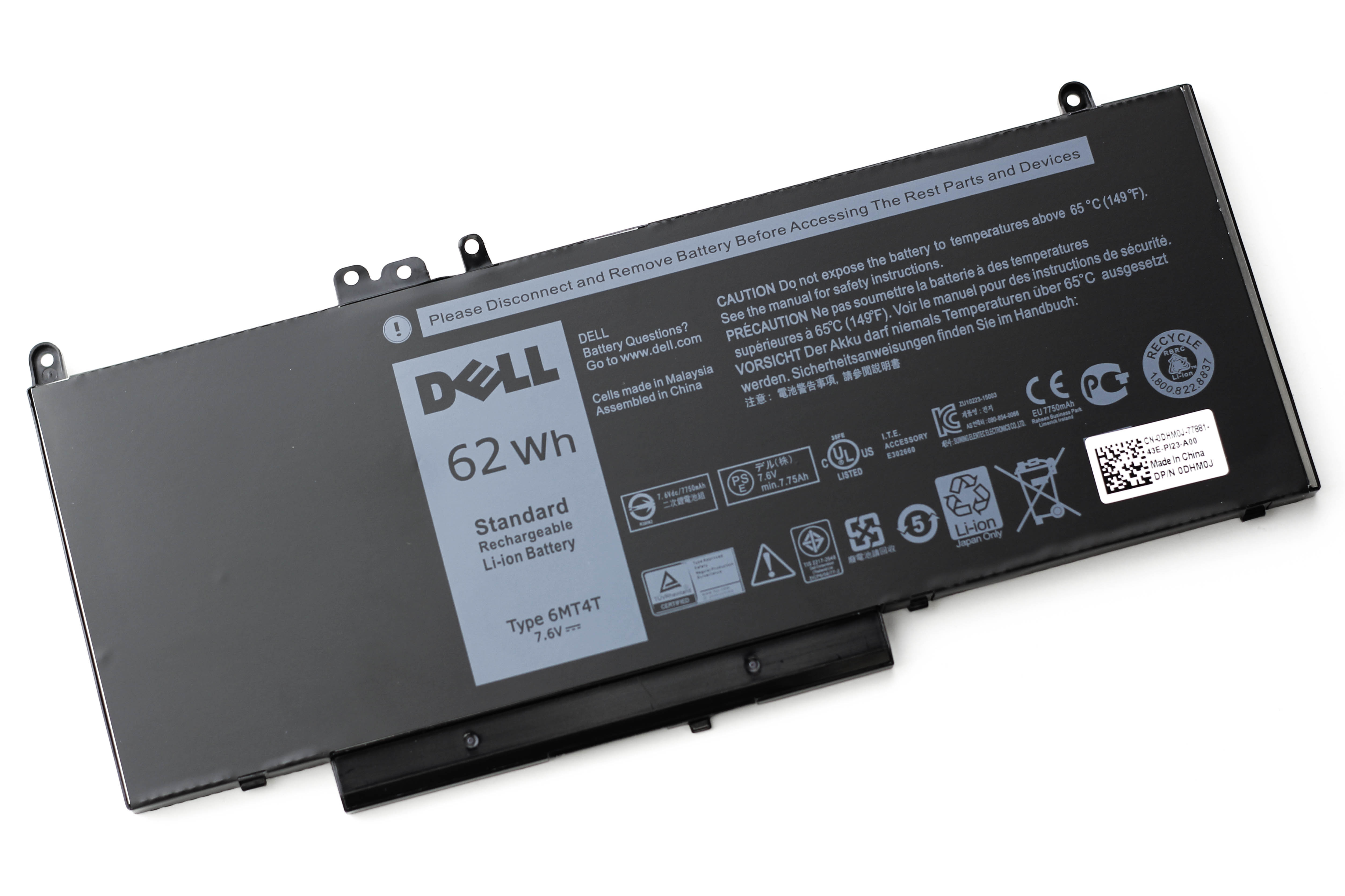 

Аккумулятор для ноутбука Dell E5470 E5570 (7.4V 6460mAh) ORG 6MT4T 7V69Y 8V5GX