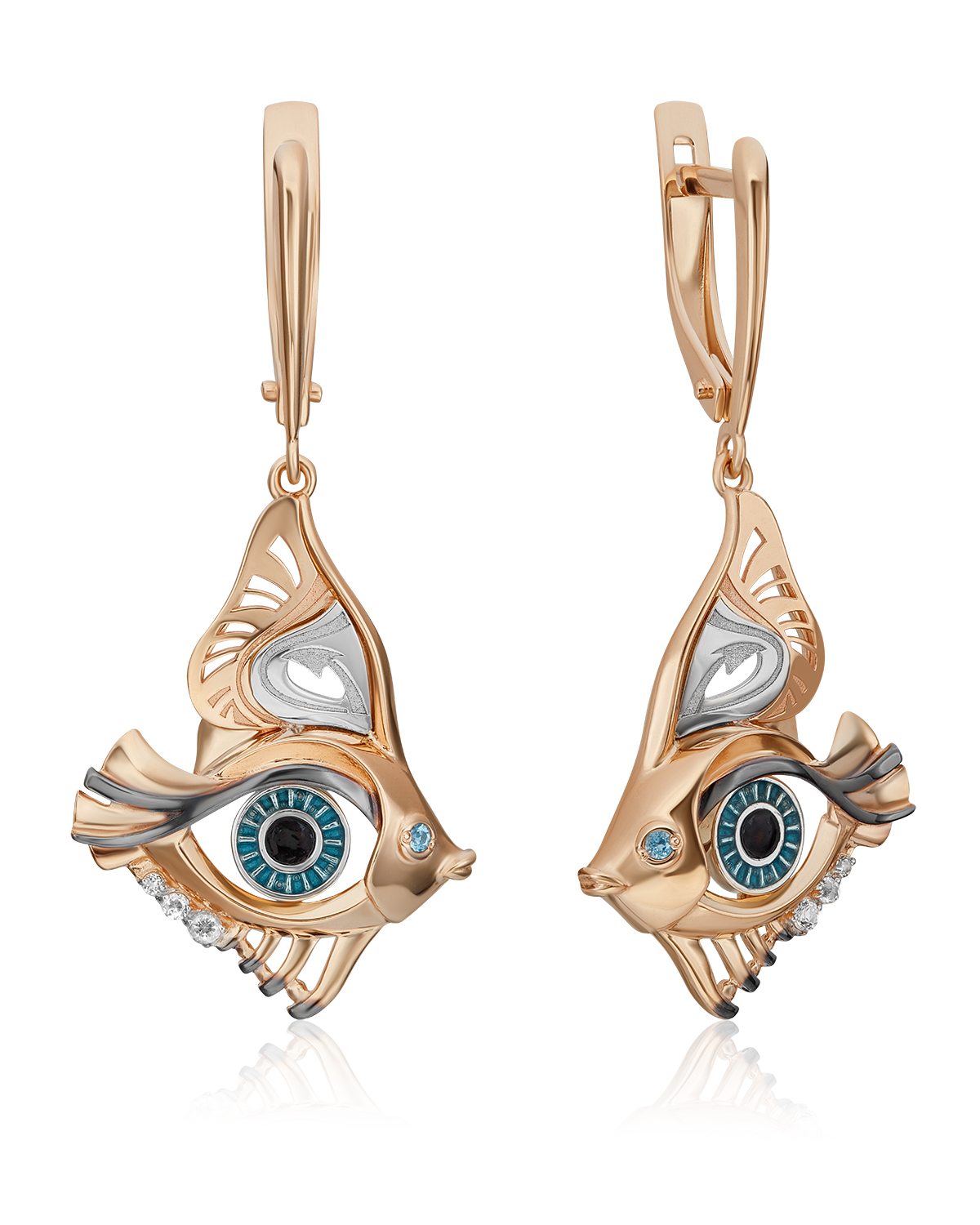 

Серьги из золота PLATINA jewelry 02-4868-00, топаз, 02-4868-00