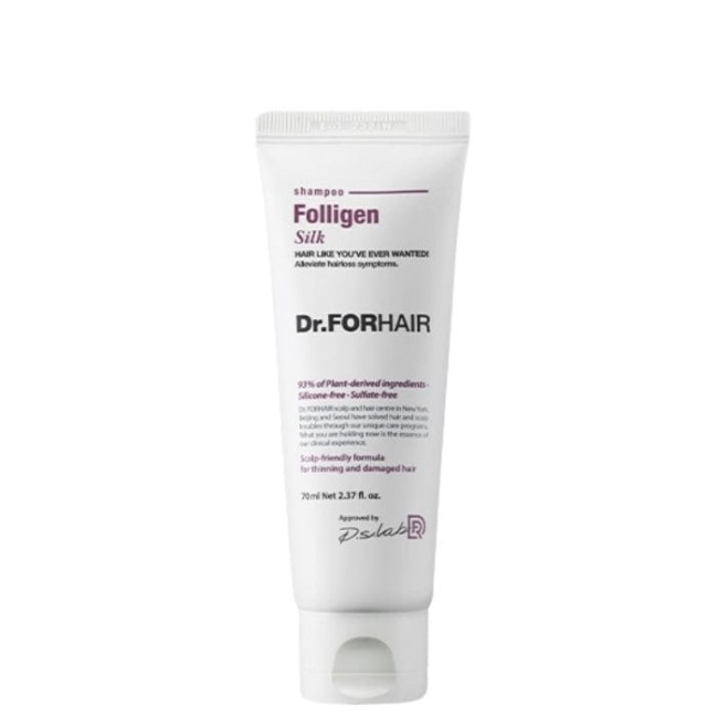 Шампунь для восстановления волос Dr.ForHair Folligen Silk Shampoo, 70 мл