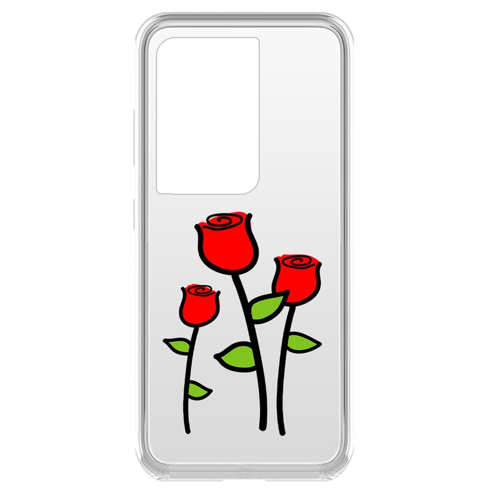 

Чехол-накладка Krutoff Clear Case Розочки для Samsung Galaxy S21 Ultra (G998)