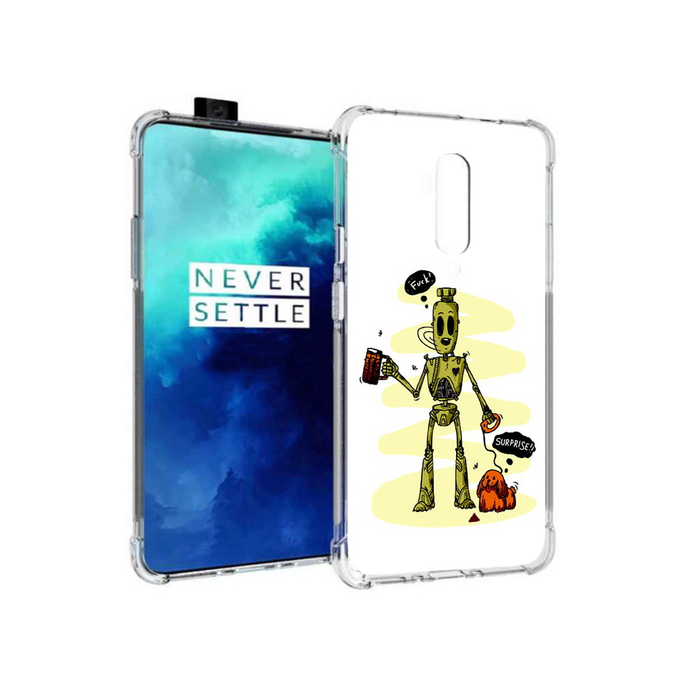 

Чехол MyPads Tocco для OnePlus 7T Pro прикольный робот (PT139735.142.557), Прозрачный, Tocco