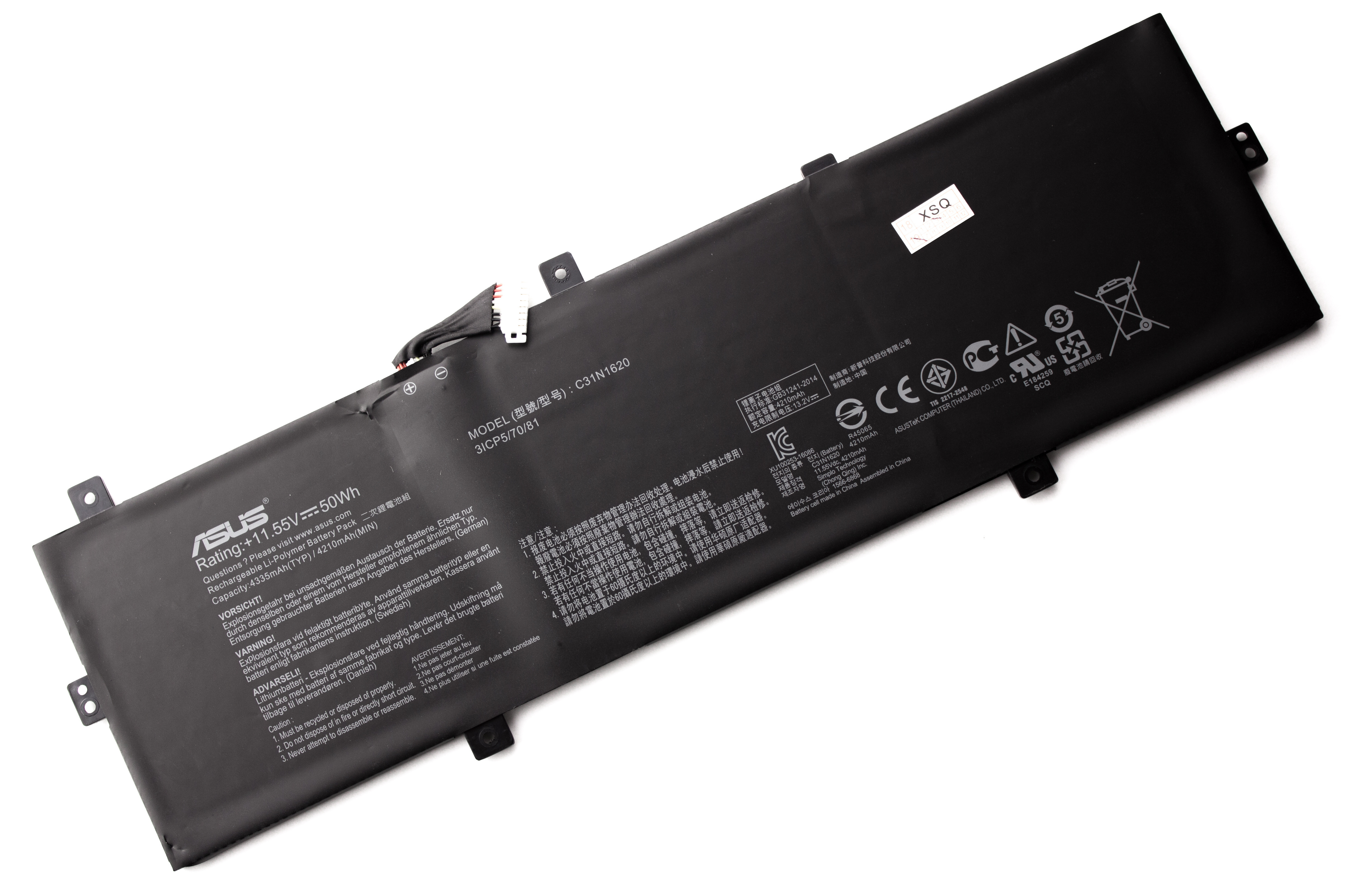 

Аккумулятор для ноутбука Asus UX430 (11.55V 4210mAh) ORG C31N1620