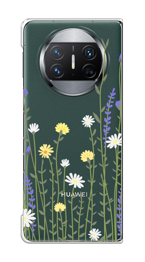 

Чехол на Huawei Mate X3 "Ромашка и лаванда", Зеленый;желтый;прозрачный, 6122450-1