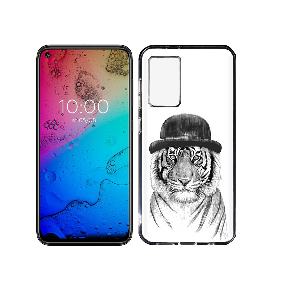 

Чехол MyPads Tocco для BQ Aurora тигр британец, Прозрачный, Tocco