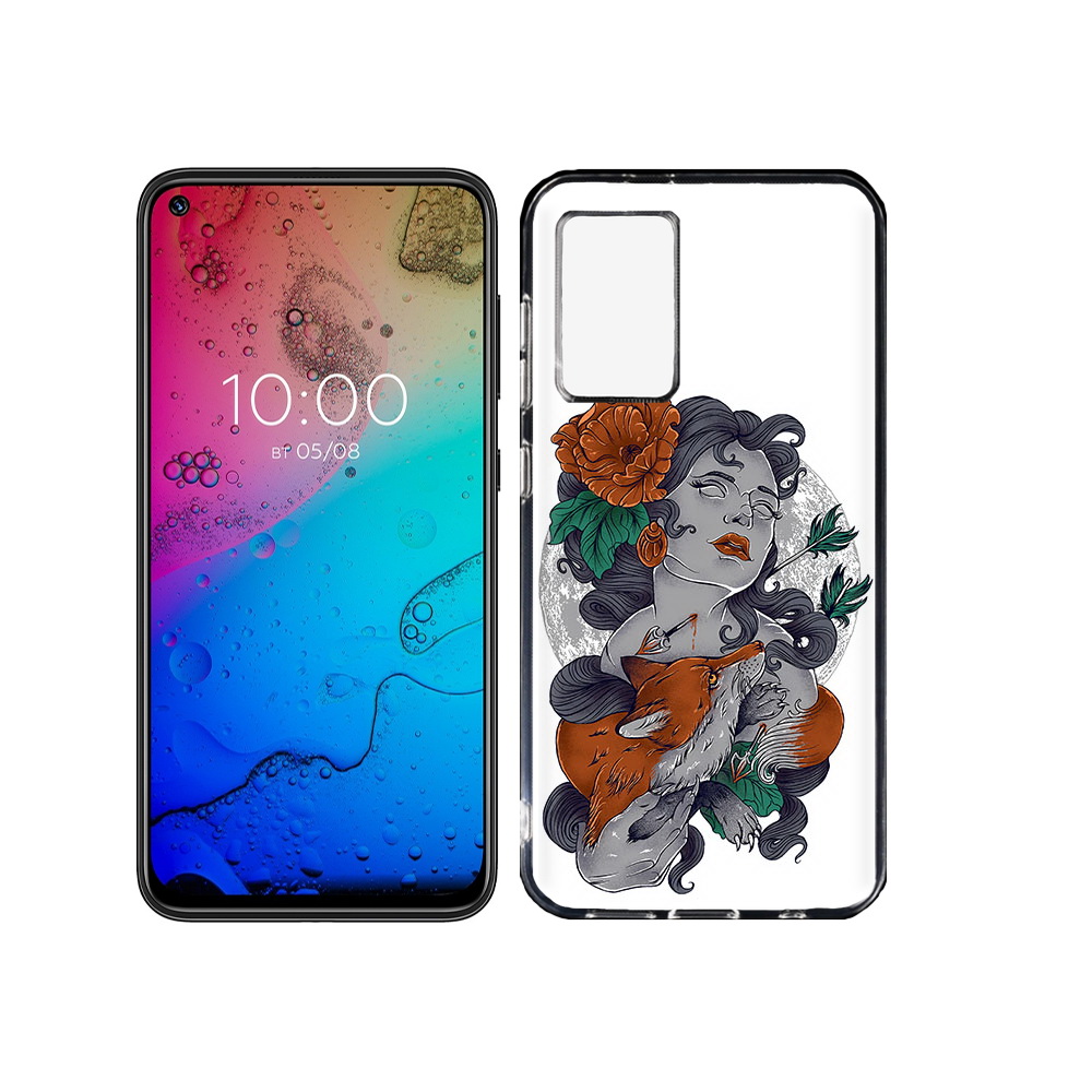 

Чехол MyPads Tocco для BQ Aurora темная девушка с лисой, Прозрачный, Tocco