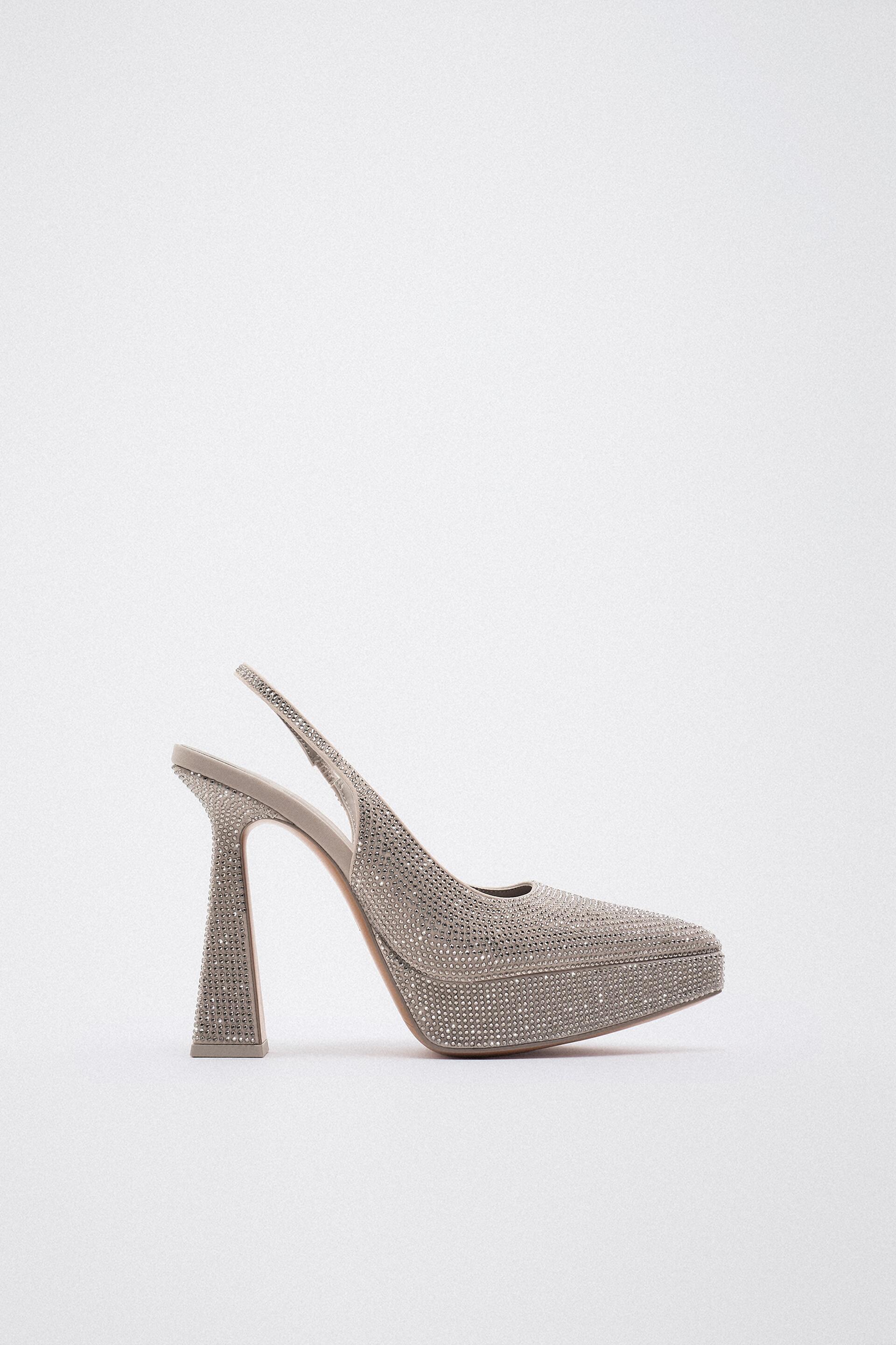 

Туфли женские ZARA 12202110 серебристые 38 RU (доставка из-за рубежа), 12202110