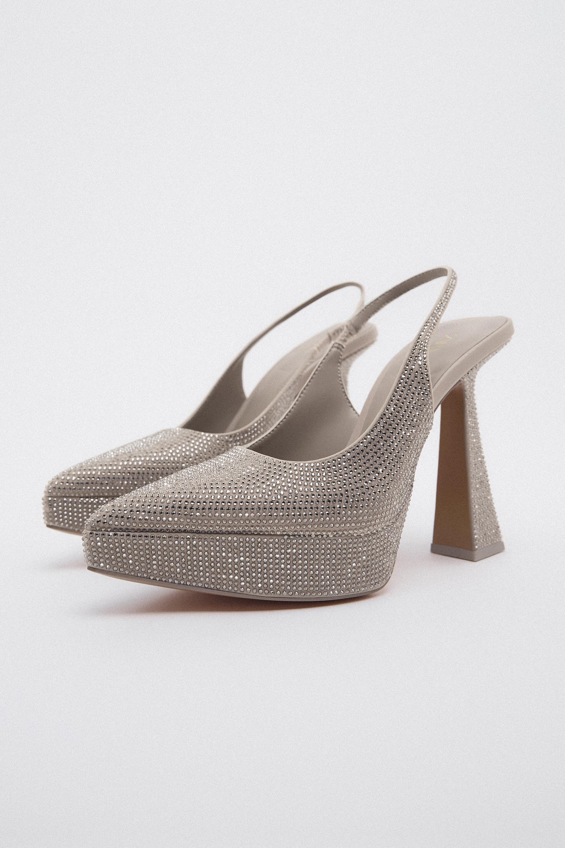 

Туфли женские ZARA 222740 серебристые 35 RU (доставка из-за рубежа), 222740