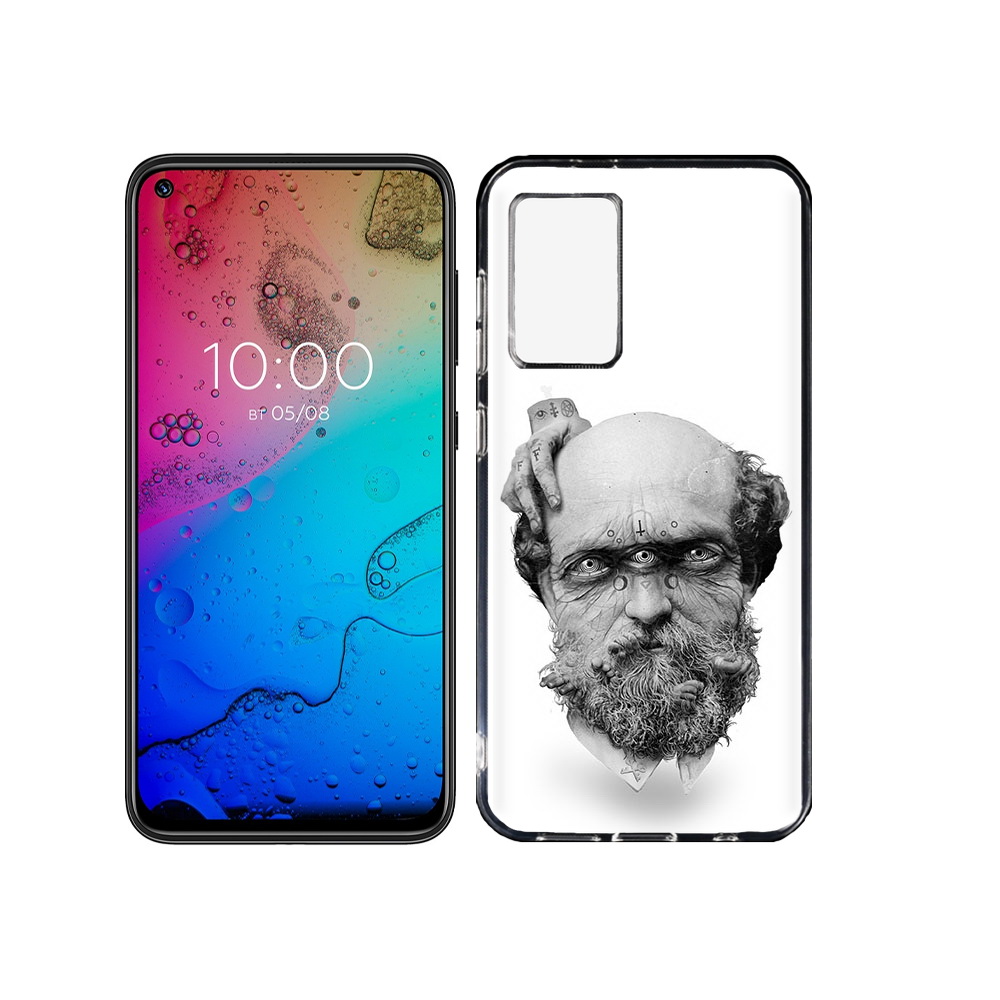

Чехол MyPads Tocco для BQ Aurora страшный бородатый мужчина абстракция, Прозрачный, Tocco